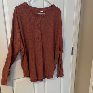Old Navy Terracotta Waffle Knit Top